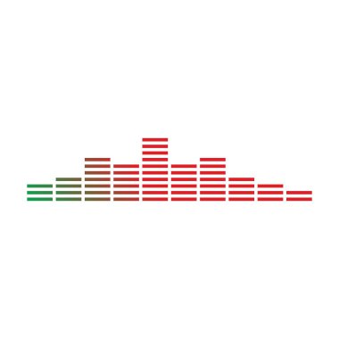 Ses dalgaları vektör çizim şablonu