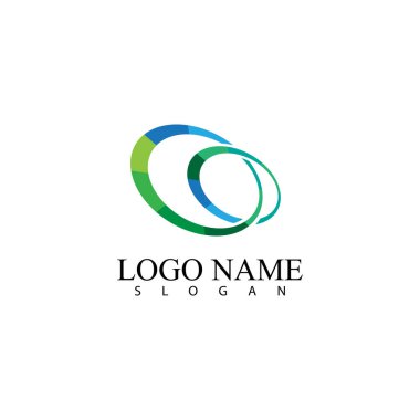 Çember vektör düz tasarım şablonu