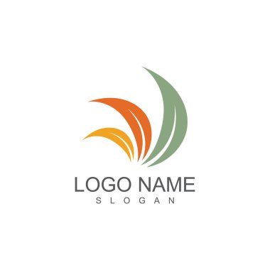 Yaprak Simgesi Vektör İllüstrasyon Tasarım Logosu şablonu
