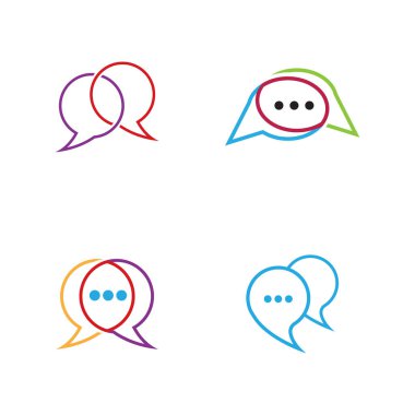 Buble sohbet simgesi Vektör İllüstrasyon Tasarım Logo şablonu