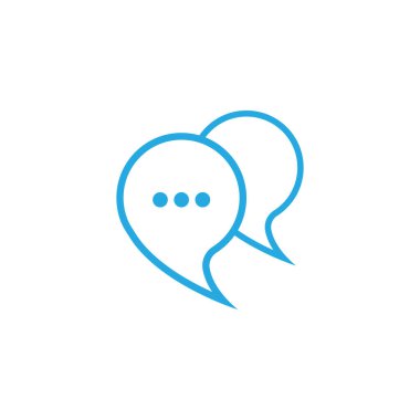 Buble sohbet simgesi Vektör İllüstrasyon Tasarım Logo şablonu