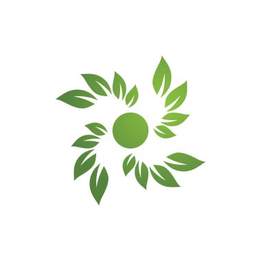 Yaprak Simgesi Vektör İllüstrasyon Tasarım Logosu şablonu