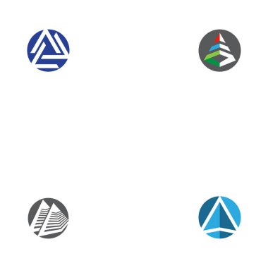 Üçgen Logo Şablonu vektör resimleme tasarımını ayarla