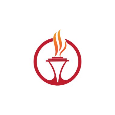 Torch Logo Şablonu vektör sembolü doğa