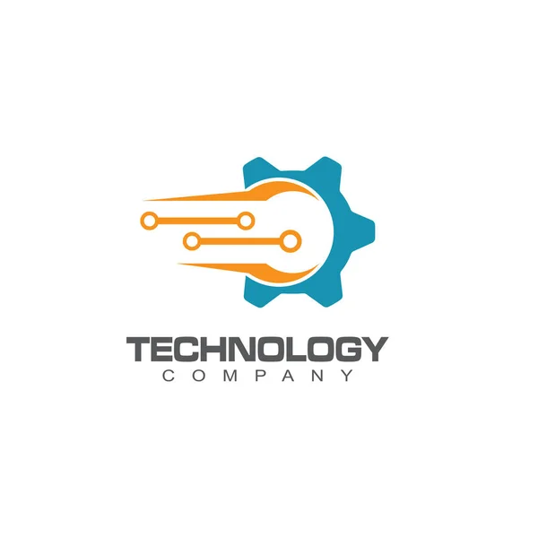 Teknoloji logosu vektör çizimi