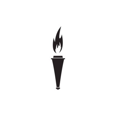 Torch Logo Şablonu vektör sembolü doğa