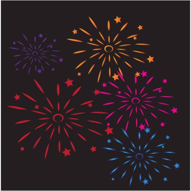 Havai fişekler Logo Şablonu vektör sembolü doğa