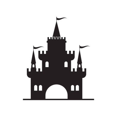 Castle Logo Şablonu vektör simgesi tasarımı