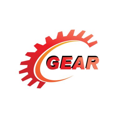 Gear Logo Şablonu vektör çizimi tasarımı