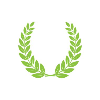 Green leaf illustration nature logo and symbol design