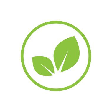 Green leaf illustration nature logo and symbol design