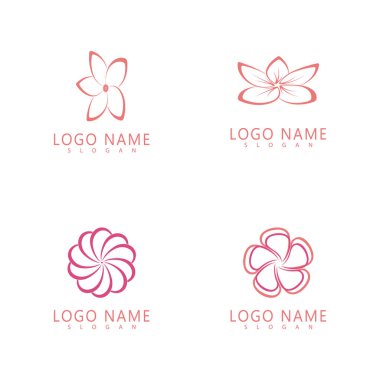 Beauty plumeria icon flowers design illustration symbol