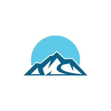 Dağ simgesi Logo Şablonu Vektör illüstrasyon Tasarımı