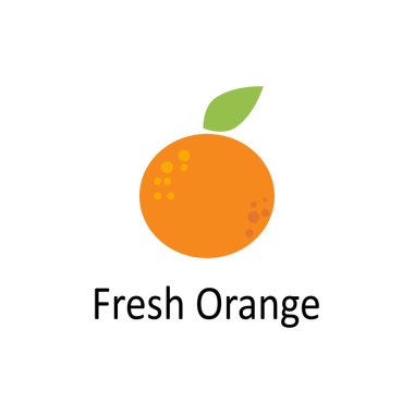 Turuncu logo tasarımı Vektör simgesi çizimi