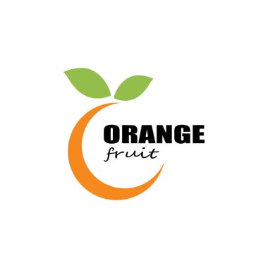 Turuncu logo tasarımı Vektör simgesi çizimi