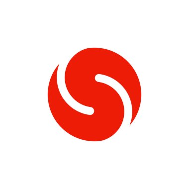 S harfi logo tasarım vektörü