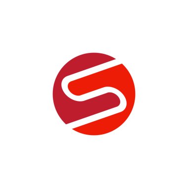 S harfi logo tasarım vektörü