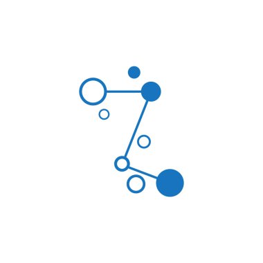 Molekül sembolü logo şablonu vektör illüstrasyon tasarımı 
