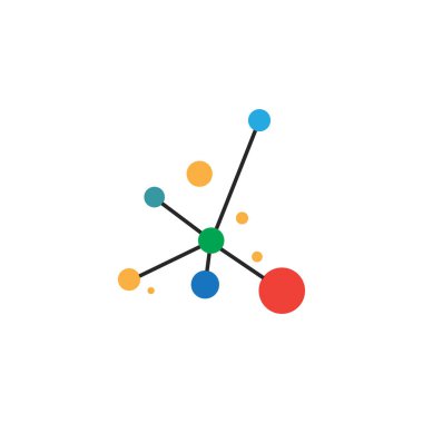 Molekül sembolü logo şablonu vektör illüstrasyon tasarımı 