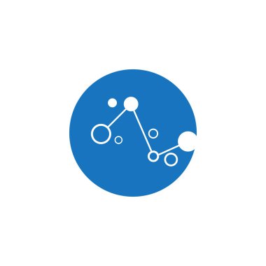 Molekül sembolü logo şablonu vektör illüstrasyon tasarımı 