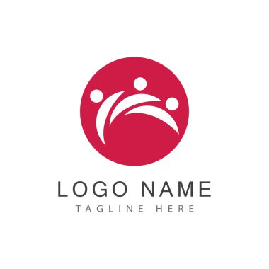 Evlat Edinme ve Toplum Bakımı Logo şablonu vektör simgesi