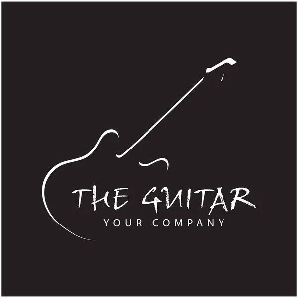 Guitar illustration logo design vector and symbol 