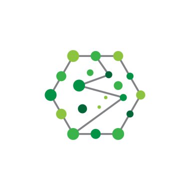 Molekül sembolü logo şablonu vektör illüstrasyon tasarımı 
