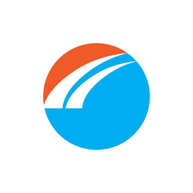 Nehir vektörü ikonu çizim logosu tasarımı