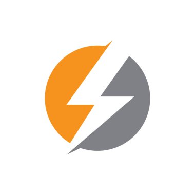 Güç yıldırımı logo vektör tasarımı