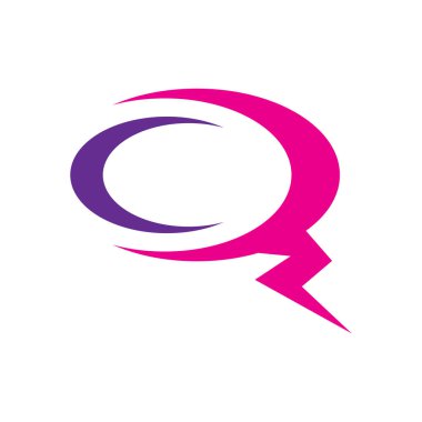 Konuşma balonu Logo şablonu vektör çizimi