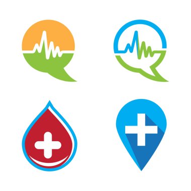 Tıbbi Haç illüstrasyon Logo şablon vektör tasarımı
