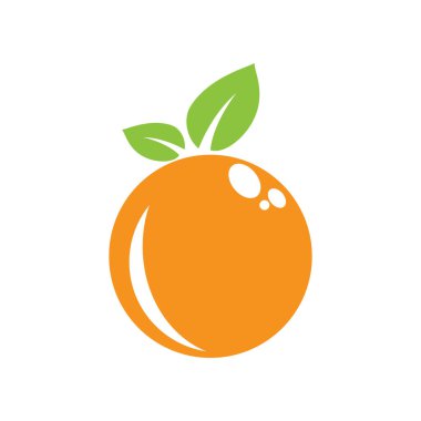 Turuncu logo tasarımı Vektör simgesi çizimi