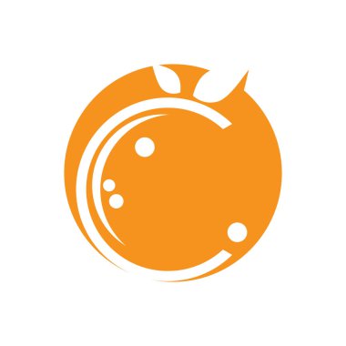 Turuncu logo tasarımı Vektör simgesi çizimi