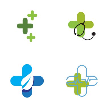 Tıbbi Haç illüstrasyon Logo şablon vektör tasarımı