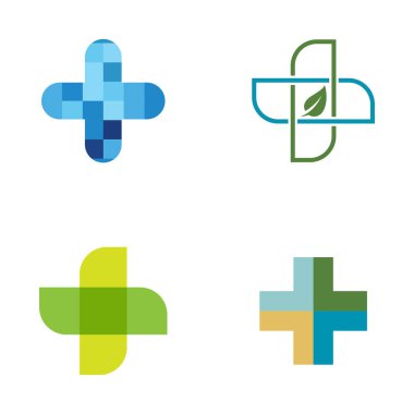 Tıbbi Haç illüstrasyon Logo şablon vektör tasarımı