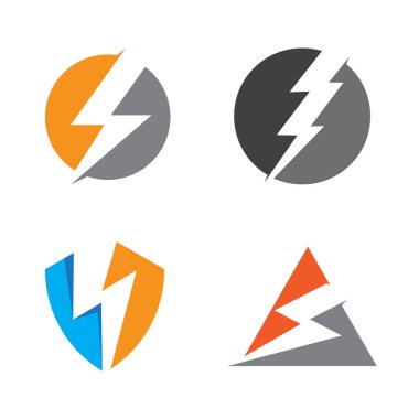 Işık evi Logo şablonu simge vektör çizim 