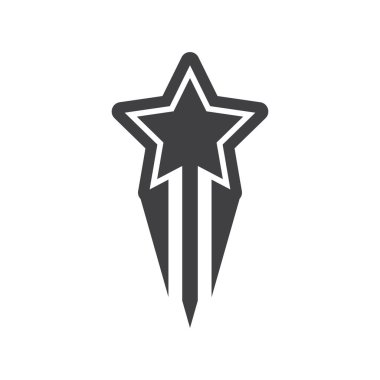 Yıldız simgesi şablon vektör illüstrasyon tasarımı