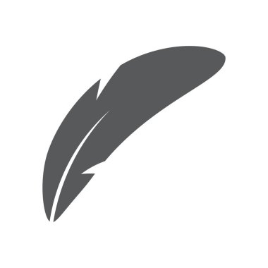 Feather Logo Vektör Şablonu Sembol Tasarımı
