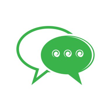 Konuşma balonu Logo şablonu vektör çizimi