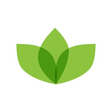 Yeşil yaprak illüstrasyon doğa logosu tasarımı