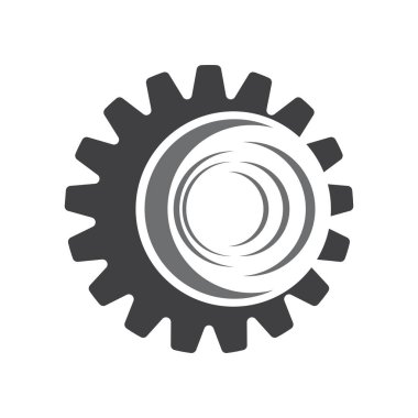 Gear Logo Şablonu vektör çizimi tasarımı