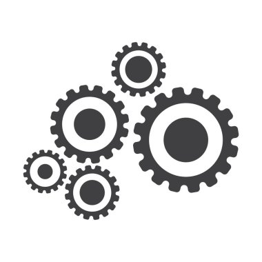 Gear Logo Şablonu vektör çizimi tasarımı