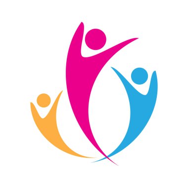 Evlat Edinme ve Toplum Bakımı Logo şablonu vektör simgesi