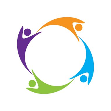 Evlat Edinme ve Toplum Bakımı Logo şablonu vektör simgesi