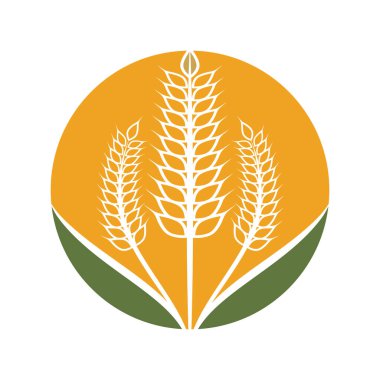 Buğday Logosu şablonu vektör çizimi tasarımı