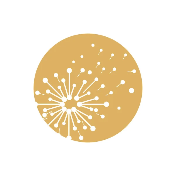 Dandelion flower logo vector template design