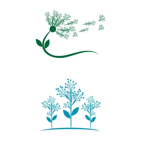 Dandelion flower logo vector template design