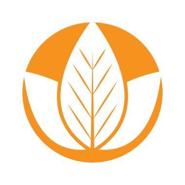 Yeşil yaprak logosu ekoloji doğa element vektör simgesi