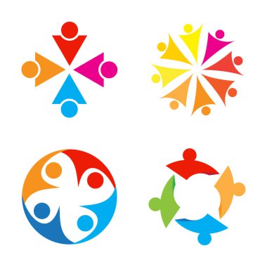 Evlat Edinme ve Toplum Bakımı Logo şablonu vektörü 