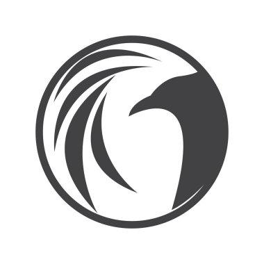 Tüy ilüstrasyon logo vektör şablonu tasarımı